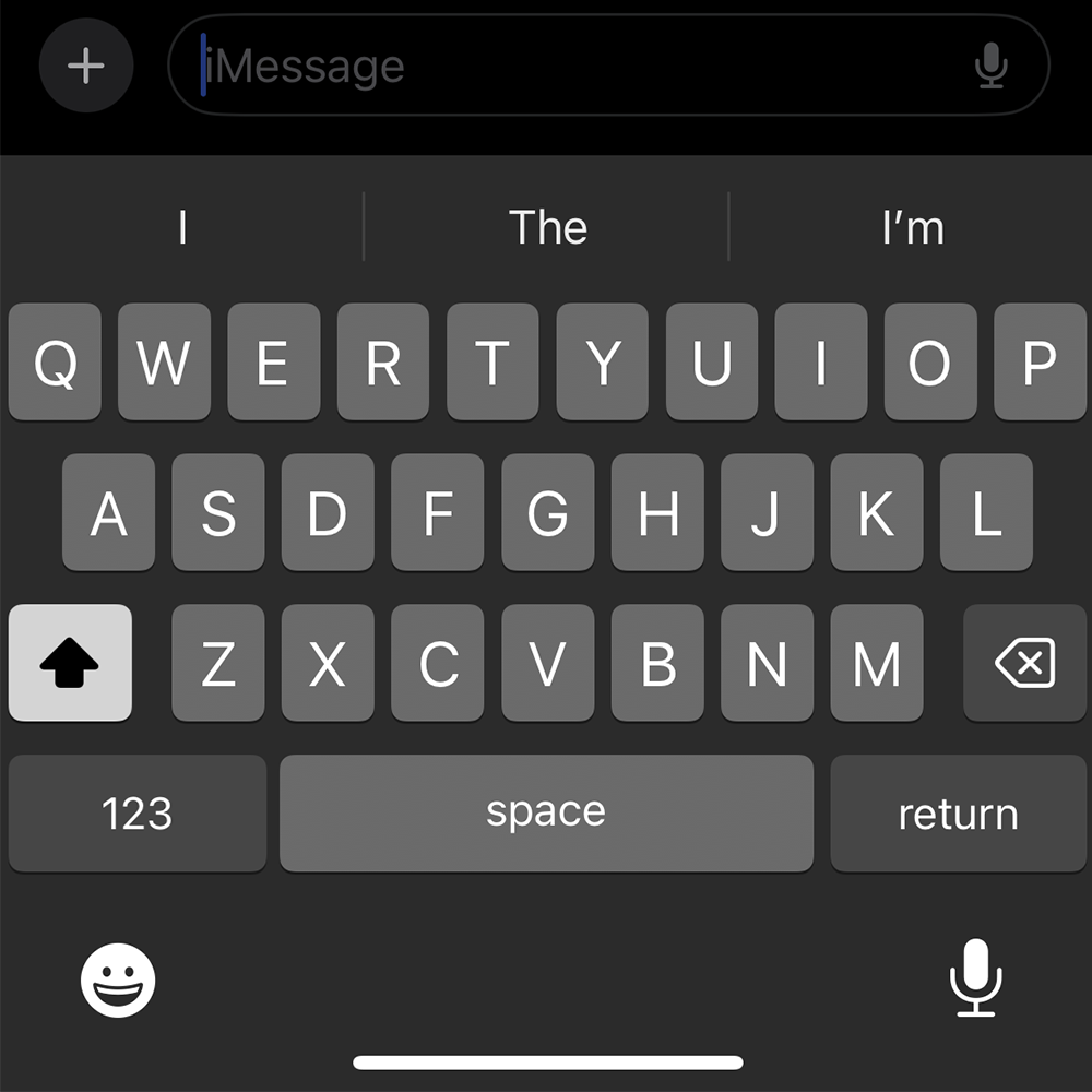 This is the audio of someone typing and sending a text message on an iPhone.